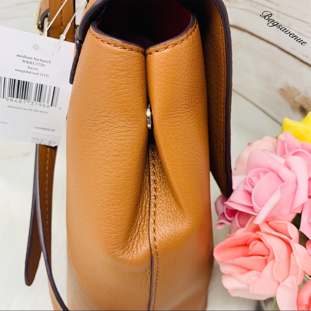 Kate Spade Hayes Medium Backpack leather ginger - Picture 4 of 8